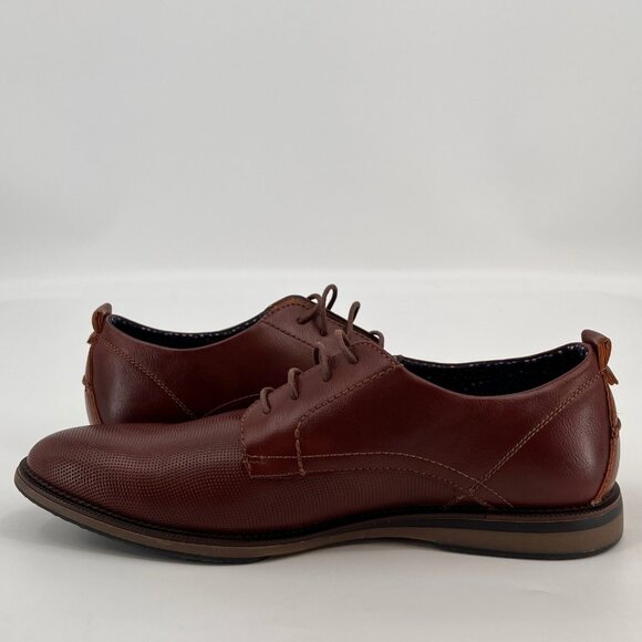 Madden Men Hainz Oxford Shoes Size 12 Brown PU Upper Lace-Up Dress Shoes - Picture 7 of 15